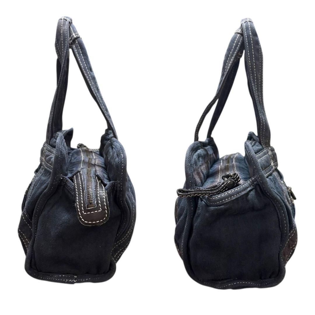 ディーゼル ミニボストンバッグ　アーカイブ　メタルロゴ　デニム　ビンテージ DIESEL ディーゼル アーカイブ メタルロゴ ミニボストンバッグ y2k