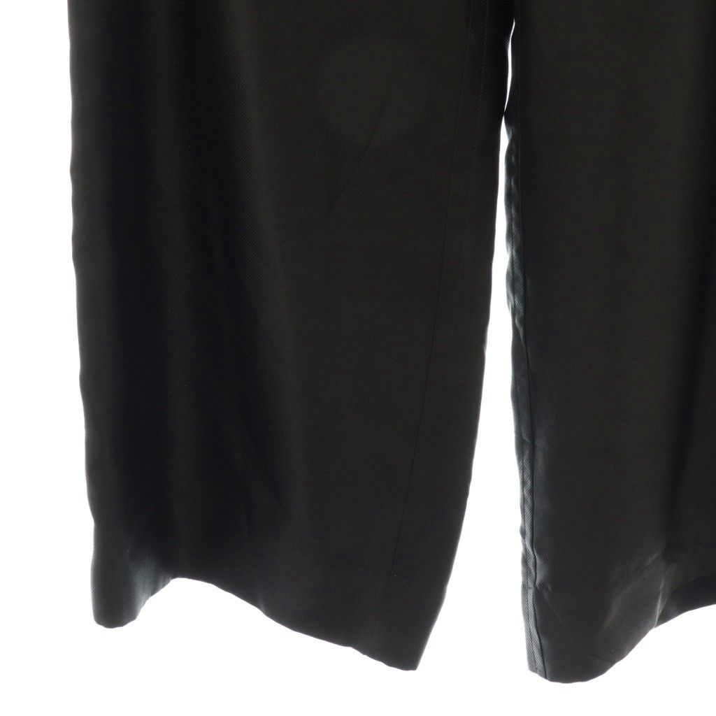 ブラミンク BLAMINK シルクドロストイージーパンツ ワイド ブラック  