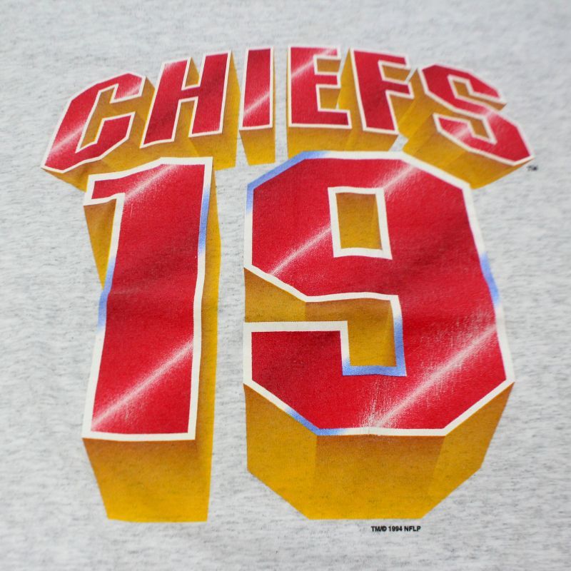 90s USA製 NFL vintage カンザスシティ・チーフス 霜降り 半袖Tシャツ 