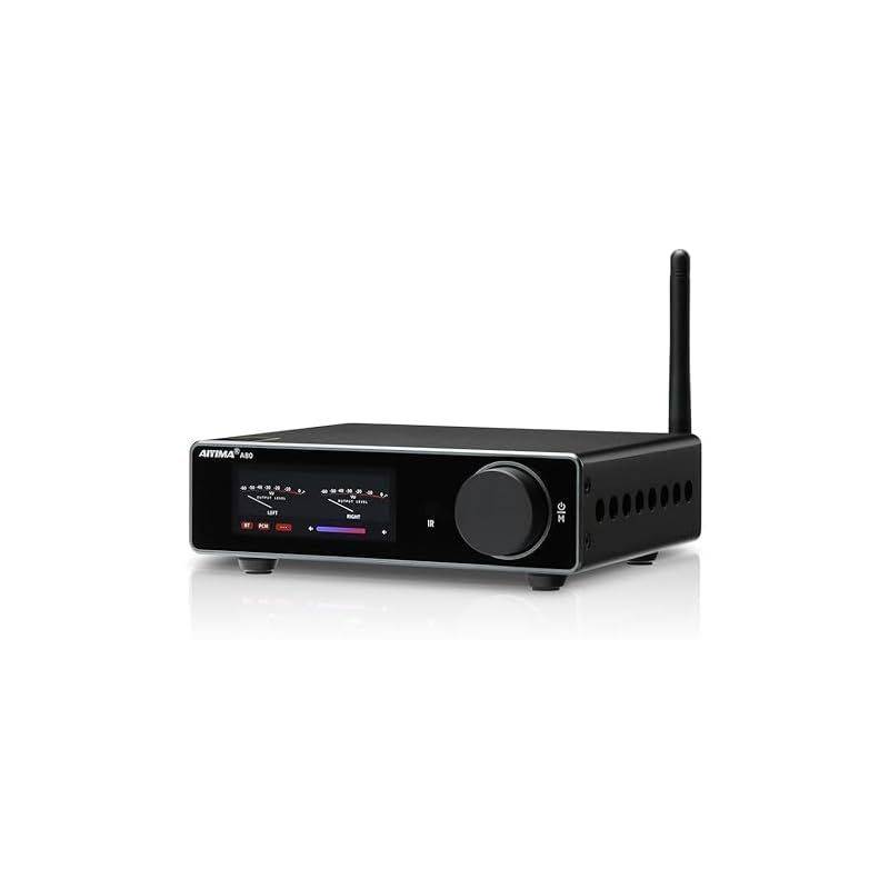 AIYIMA A80 TPA3255デコードアンプHIFI 2.0チャネルQCC 3034 Bluetooth 5.1パワーアンプ 300W*2 4Ω ステレオアンプ PFFB AAC SBC aptX aptX-LL APTX-HDをサポート 家庭 1