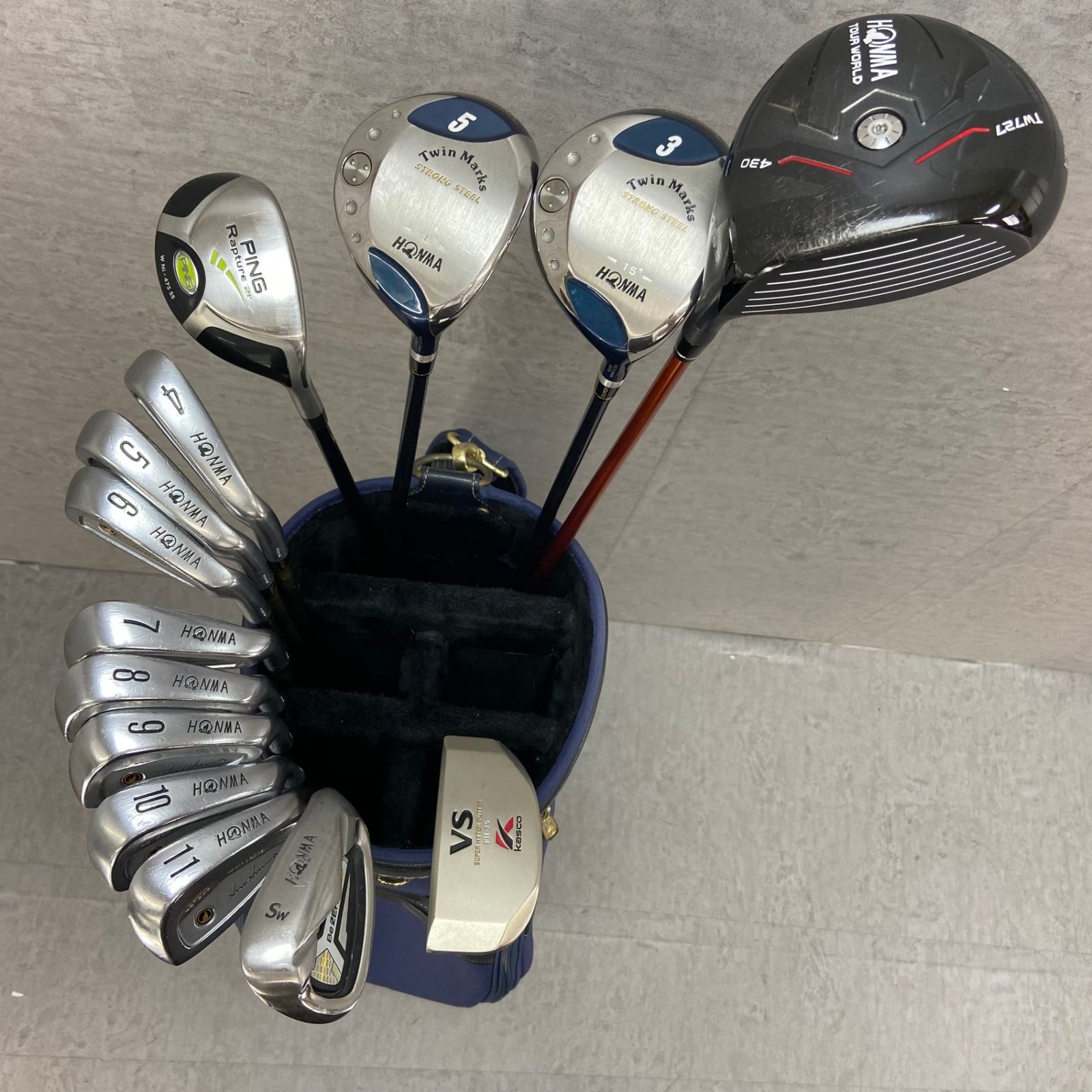 テーラーメイド　ホンマ　メンズゴルフ14本セット　右利き用　キャディバッグ テーラーメイド メンズゴルフ14本セット 右利き用 キャディ