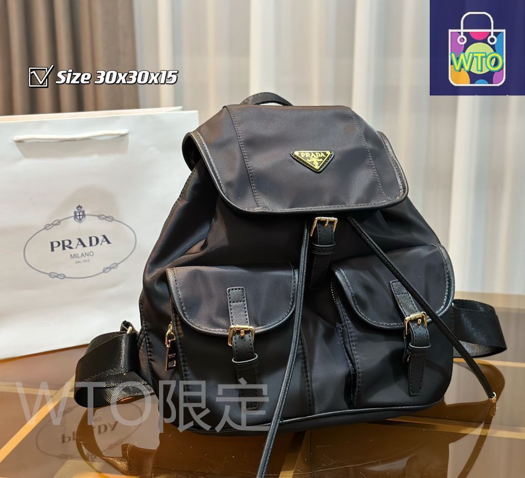 PRADA ブラック リュック・財布・トートバッグ セット PRADA【入手困難】レザー&nbsp ☆バックパック☆ (PRADA/バック