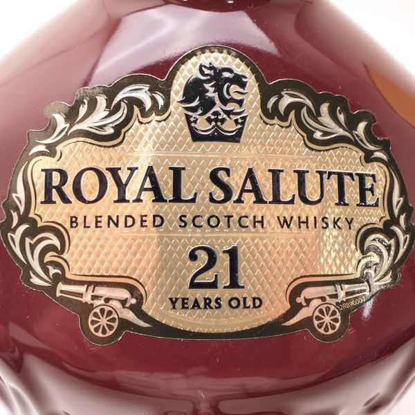お酒】ロイヤルサルート21年 旧ボトル 40% 700ml 未開栓 箱 陶器