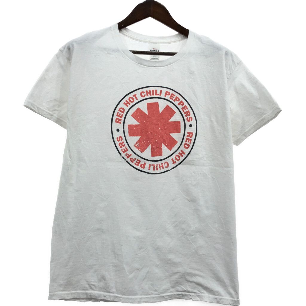 レッドホットチリペッパーズ 半袖Ｔシャツ バンドT ホワイト (メンズ L) 中古 古着 Q5766