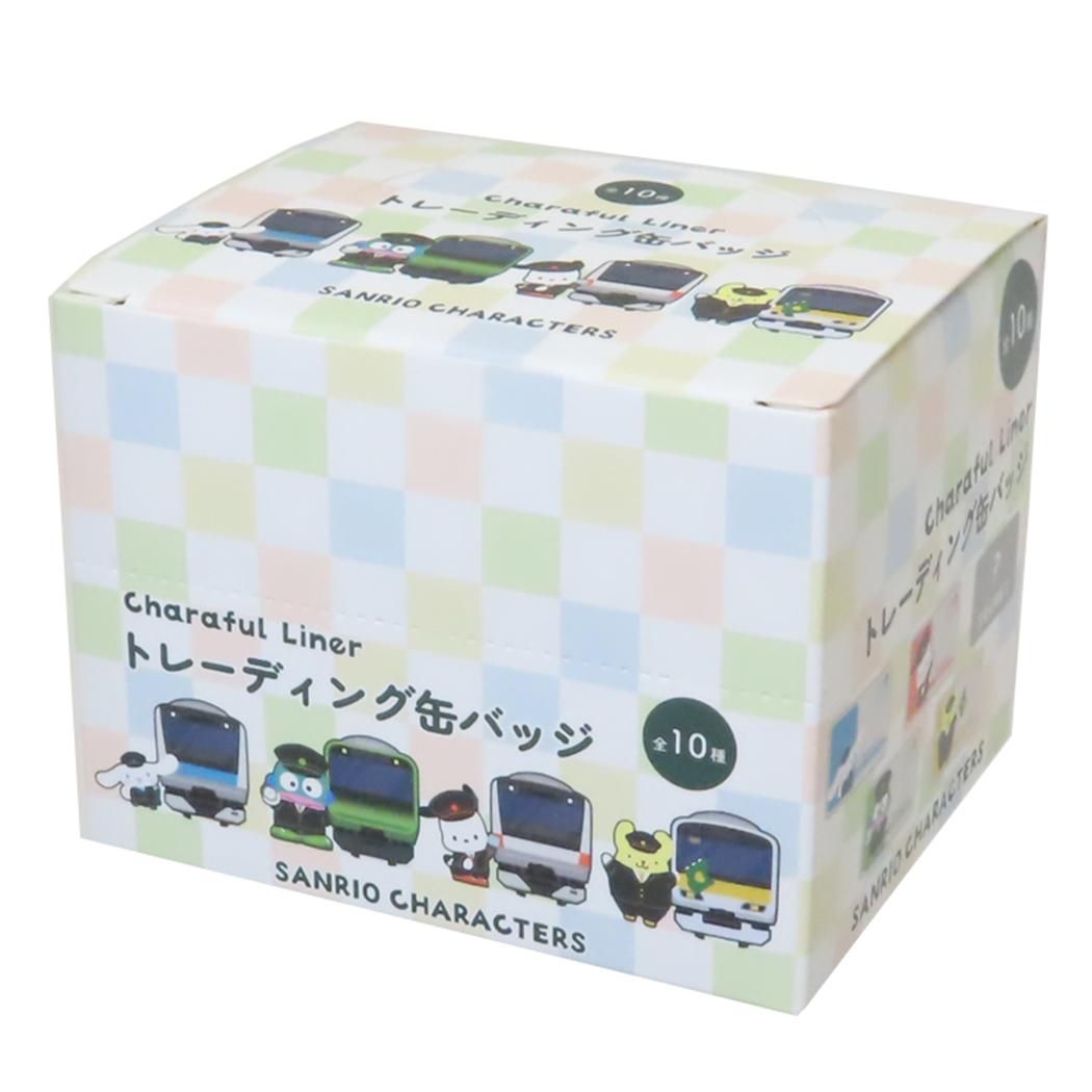サンリオキャラクターズ 缶バッジ トレーディングカンバッジ 全10種 10個入セット キャラフルライナー サンリオ ヒューネット コレクション雑貨 まとめ買い キャラクター グッズ 