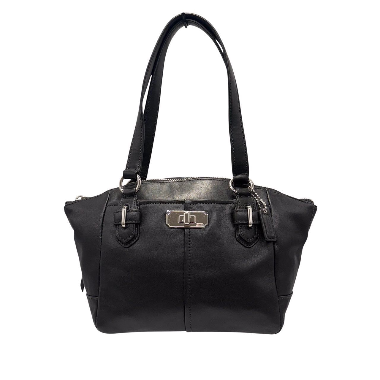 COACH コーチ レザー ターンロック トートバッグ ショルダー 肩掛け