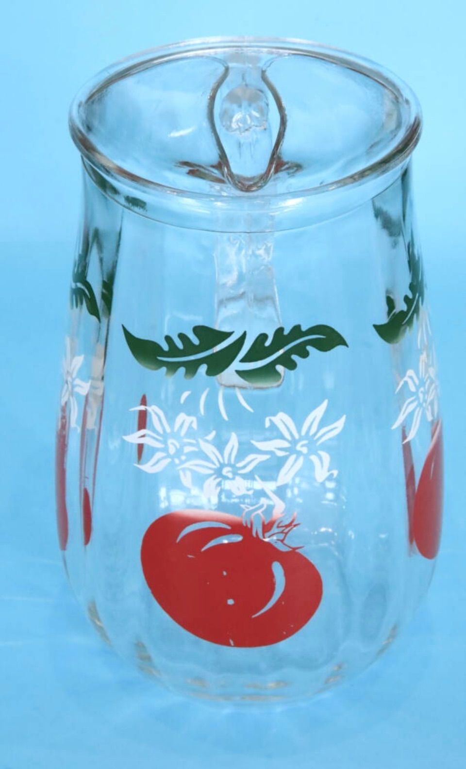  1950年代 ビンテージ ヘーゼルアトラス トマト柄ピッチャー-グラスセット コップ グラス コップ グラス 酒器