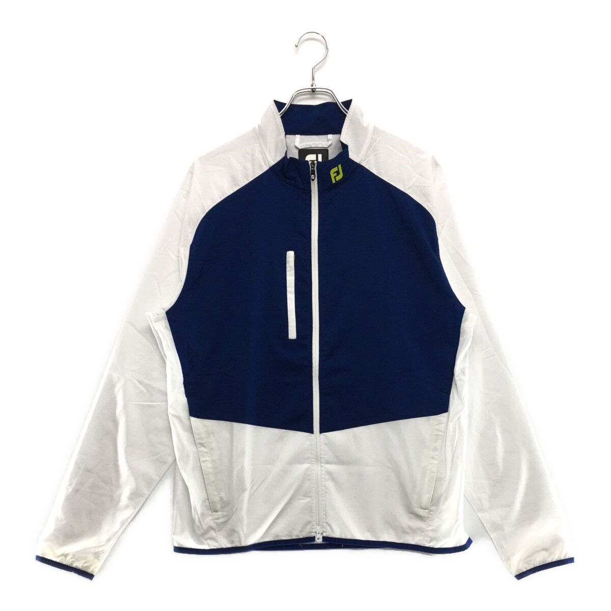 FJ ゴルフジャケット XL ホワイト/ネイビー FootJoy（フットジョイ