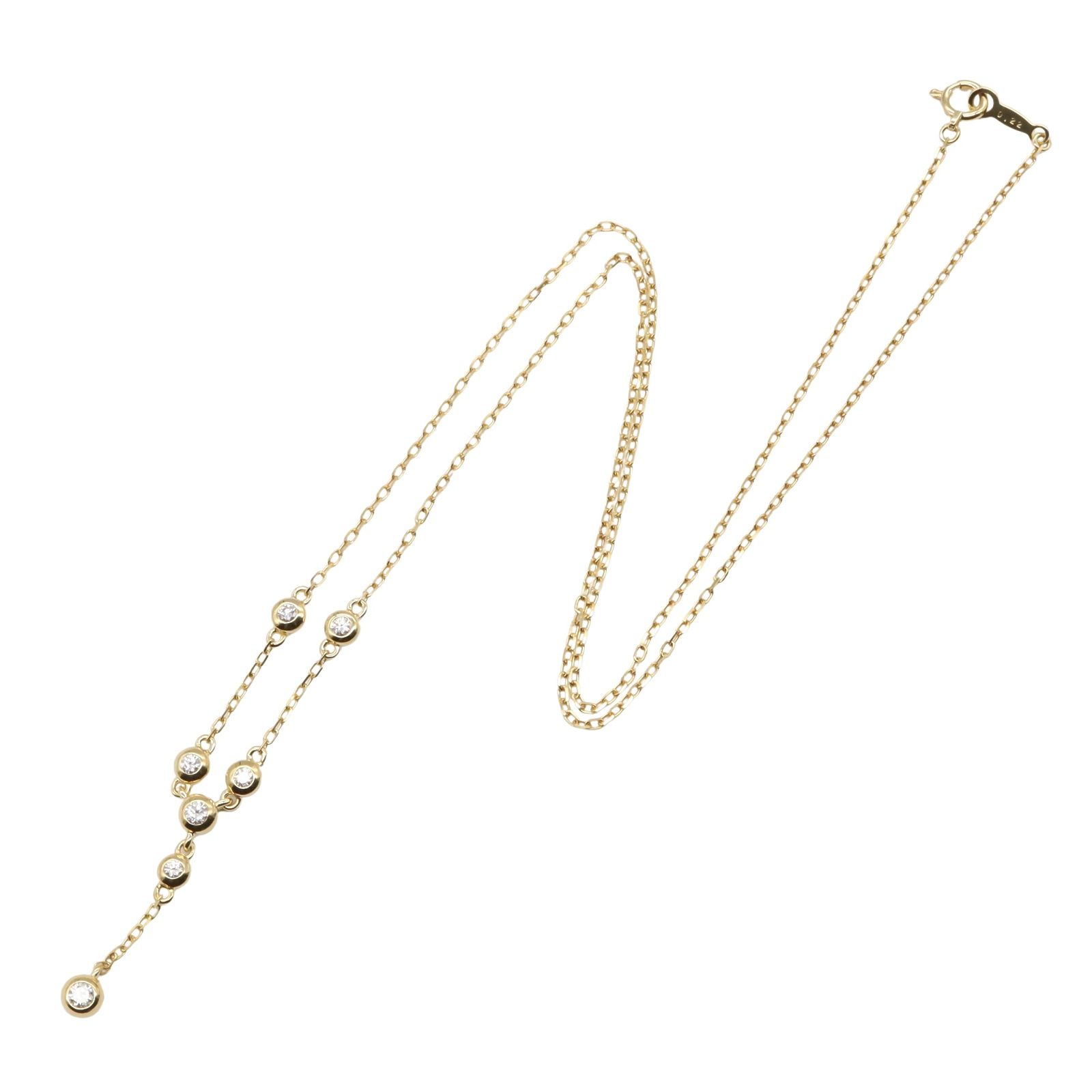 【新品未使用品】ミキモト MIKIMOTO ダイヤモンド付き18Kネックレス MIKIMOTO ミキモト ペアシェイプ ダイヤモンド 0.67ct