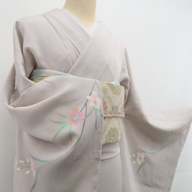 ❁tomihisa❁美品 やまと誂製 本加賀友禅 稲手明仁 落款 蘭 着物