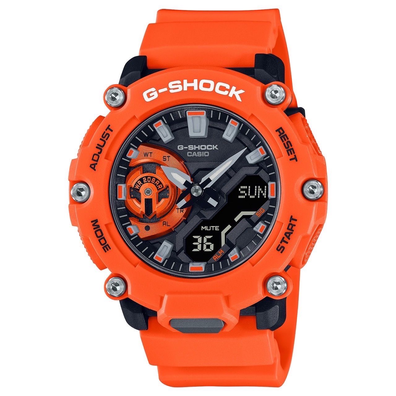 美品】G-SHOCK オレンジ Gショック カーボンコアガード 構造