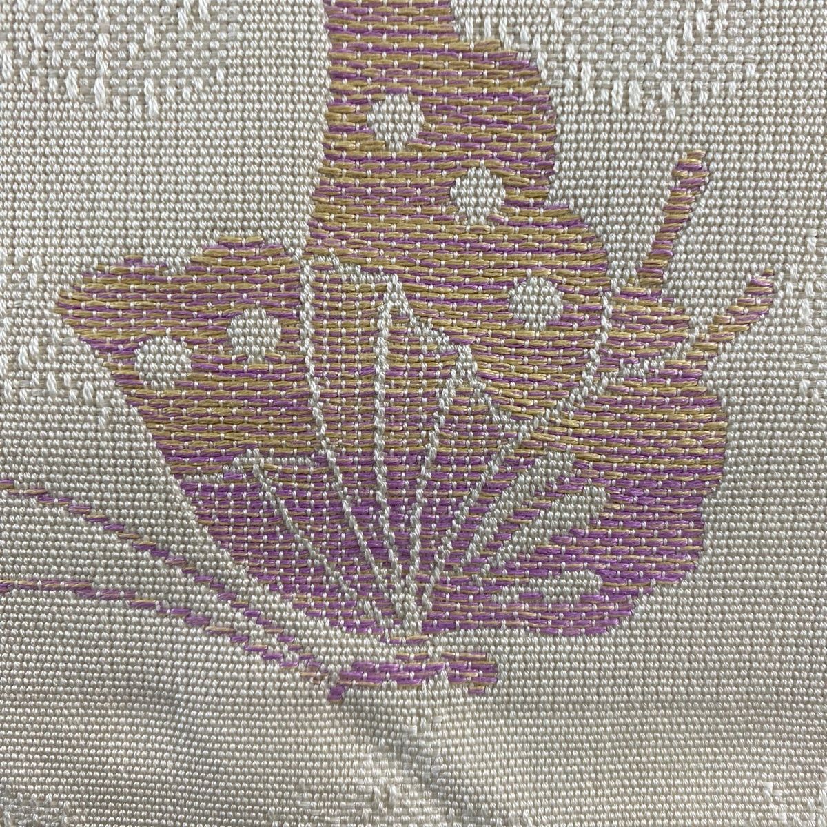 美品】 名古屋帯 秀品 やまと 松葉仕立て 八寸名古屋帯 蝶 茶色 正絹