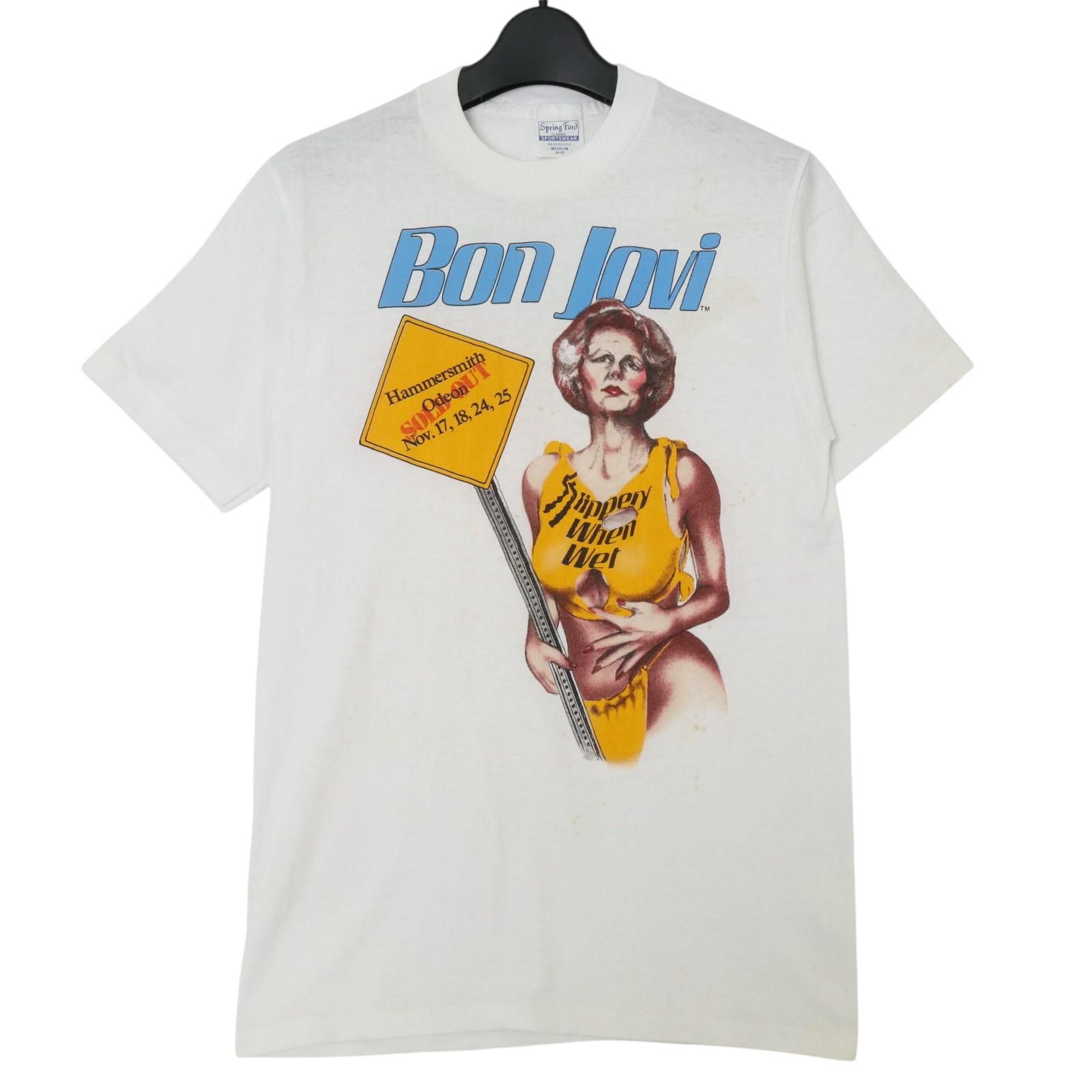80年代 USA製 Spring Ford Bon Jovi ボン・ジョヴィ Tシャツ バンド 