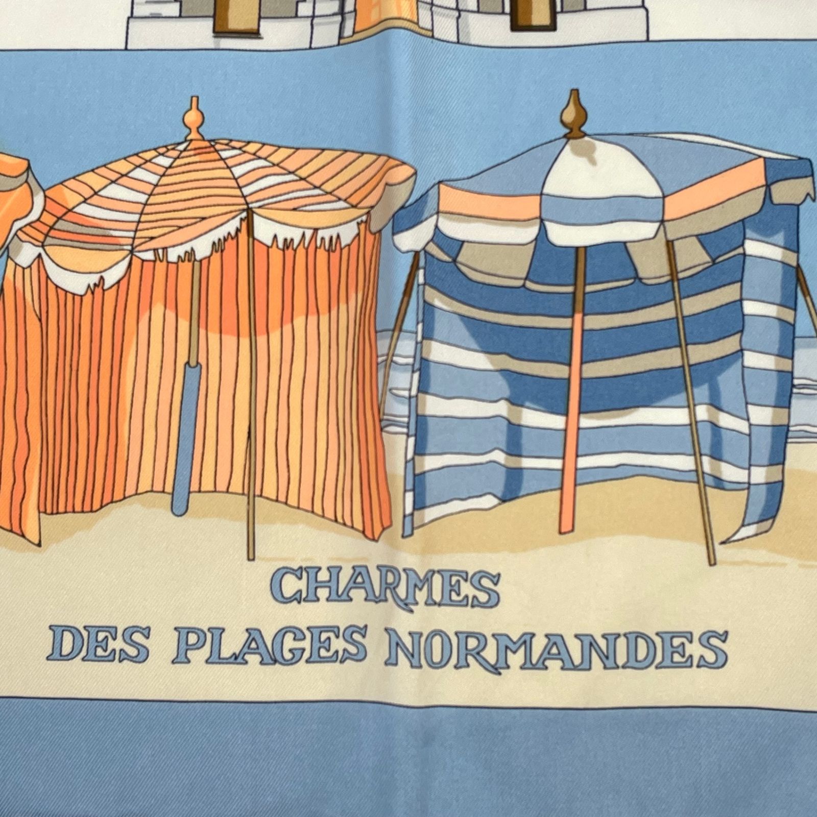 HERMES エルメス スカーフ シルク カレ90 CHARMES DES PLAGES