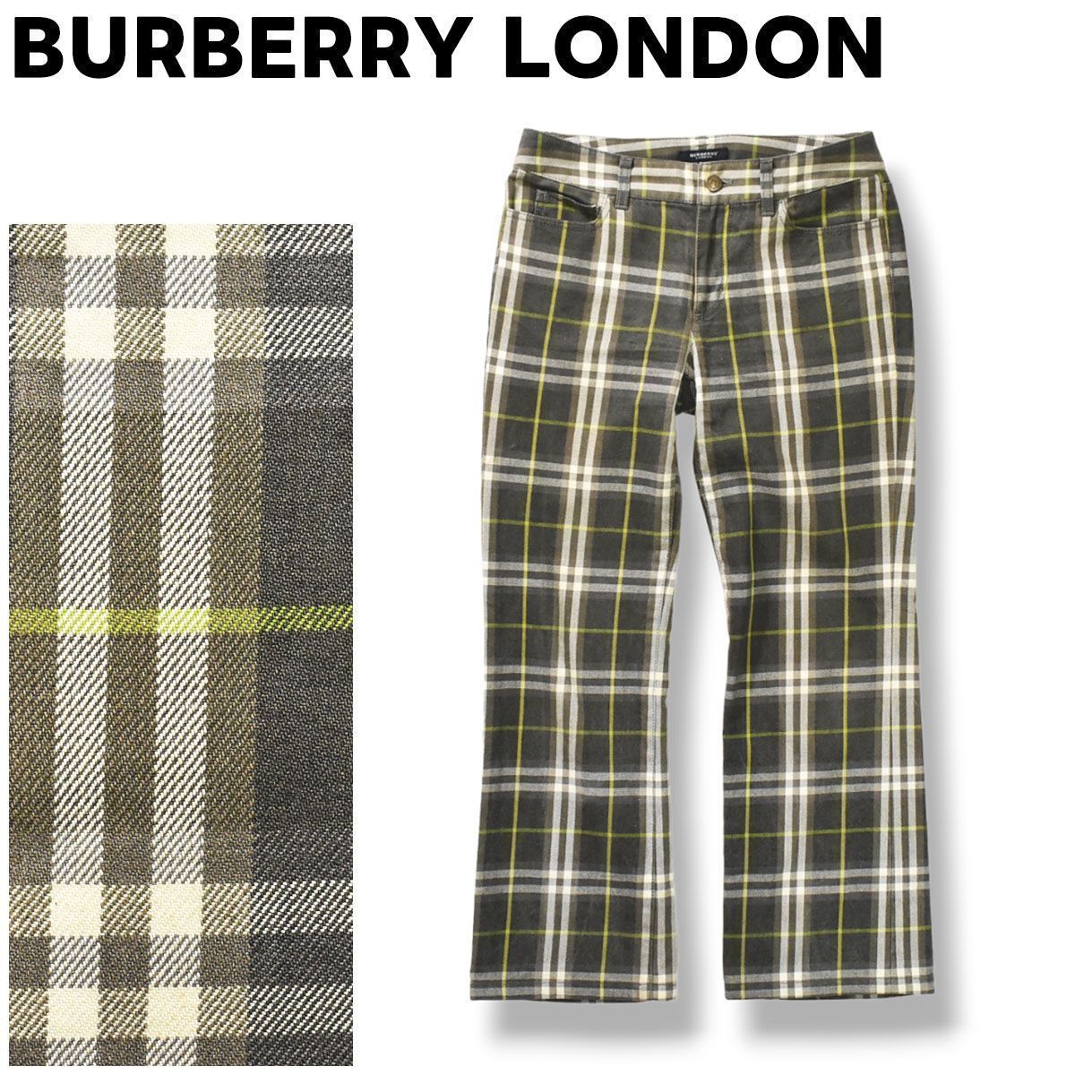 バーバリーロンドン BURBERRY LONDON ノバチェック柄 フレア