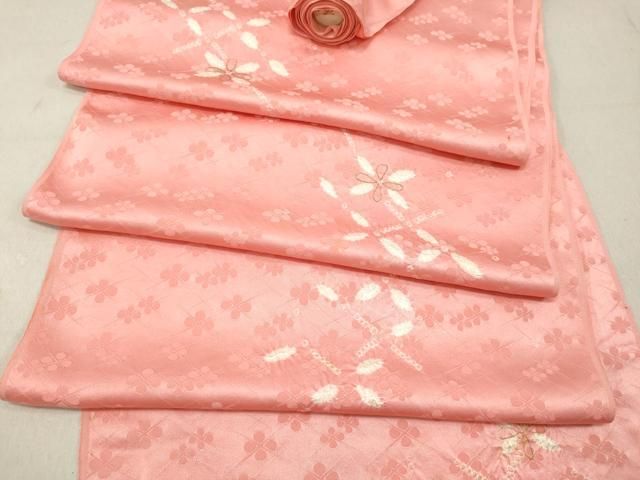 平和屋着物＃羽織 大小あられ 花唐草文 黒地 正絹 逸品 未使用 BAAT9253gt