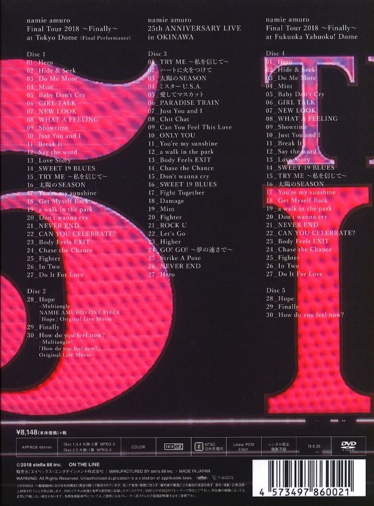安室奈美恵 2018 ～Finally～ 福岡ヤフオクドーム公演　初回限定版 ♡安室奈美恵様♡ Finally 福岡ドーム公演 初回限定盤 Blu-ray