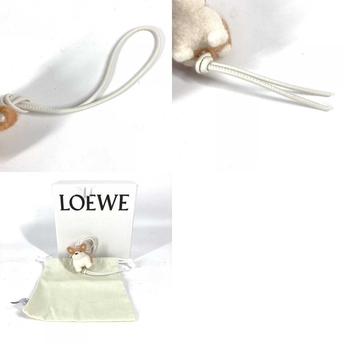 LOEWE ロエベ チャーム 犬 ドッグ コーギー C621232XIL フェルト