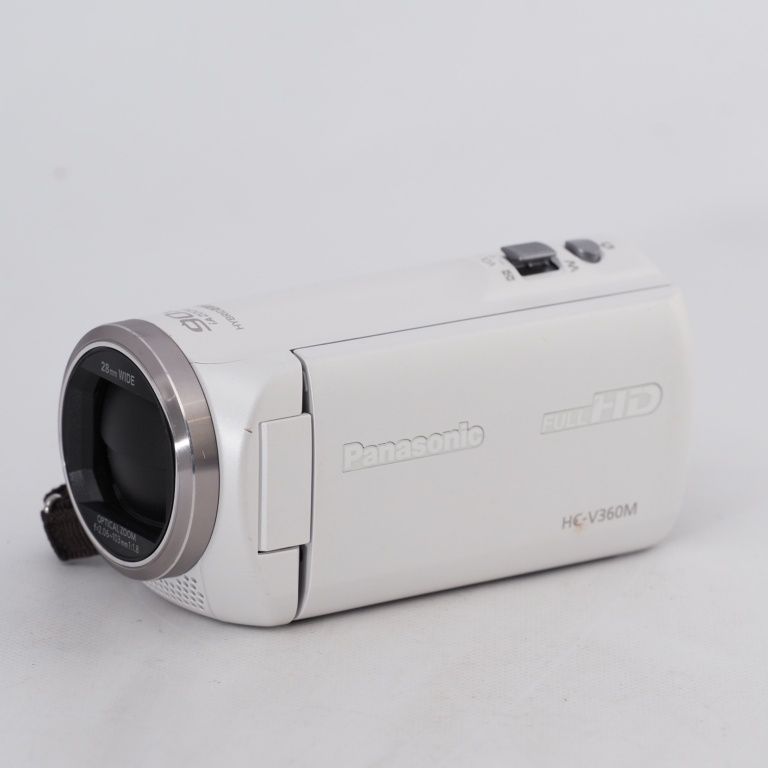 Panasonic パナソニック HDビデオカメラ V360M 16GB 高倍率90倍ズーム ホワイト HC-V360M-W