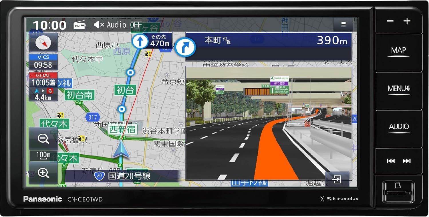 パナソニック CN-CE01WD カーナビ ストラーダ 7インチワイド フルセグ地デジ スマホミラーリング HD液晶搭載 全国市街地図に対応 Bluetooth接続 ネット動画対応 CN-CE01-WD