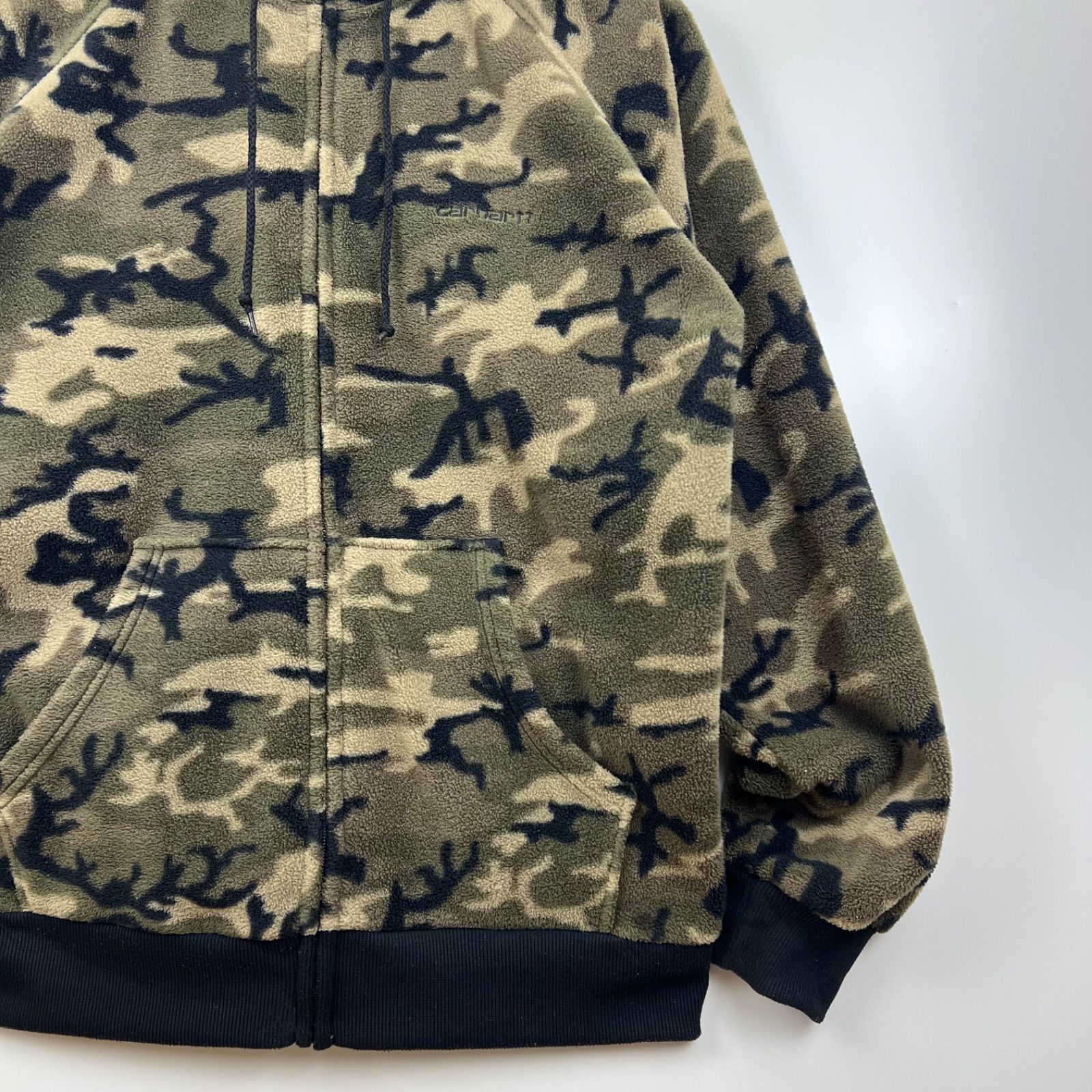 CARHARTT 00s A&T archive camo fleece zip hoodie L カーハート