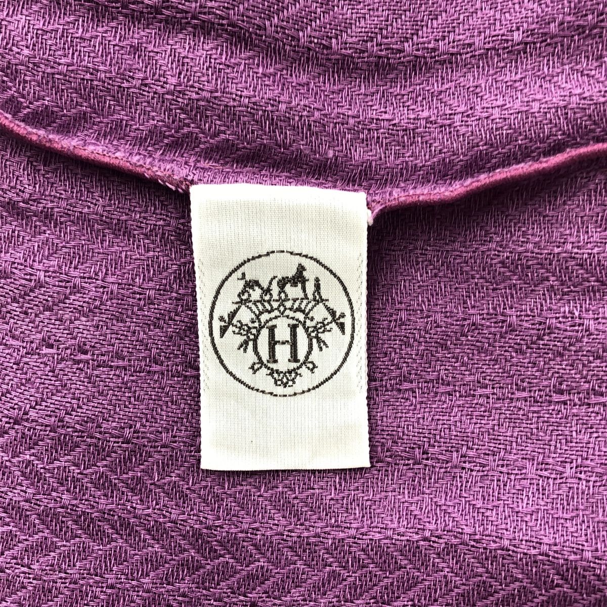 100% ファッション 大判ストール シルク ピンク×パープル 