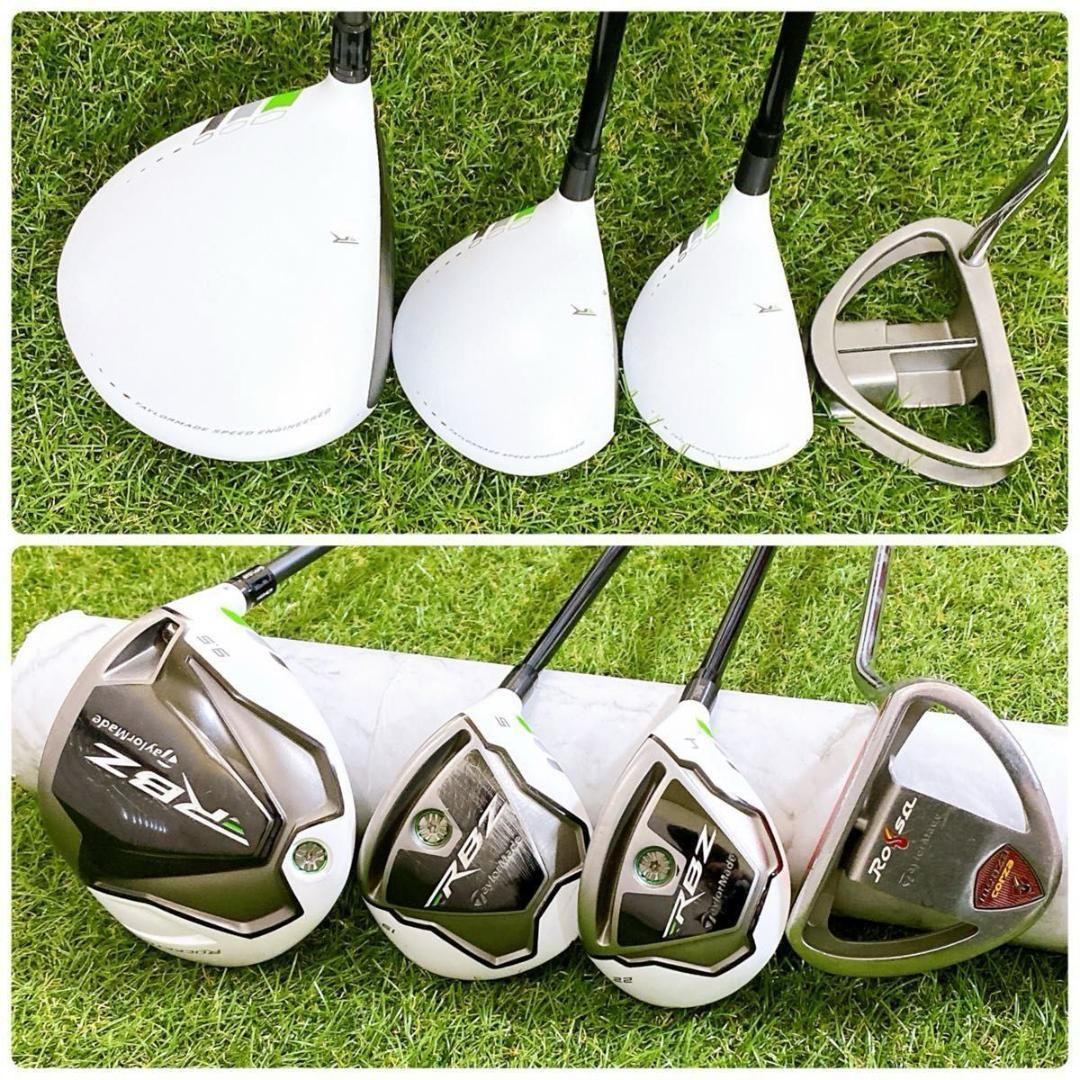 貴重レフティ メンズ初心者用　テーラーメイド RBZ ゴルフセット 左打　12本 貴重レフティ メンズ初心者用 テーラーメイド RBZ ゴルフセット