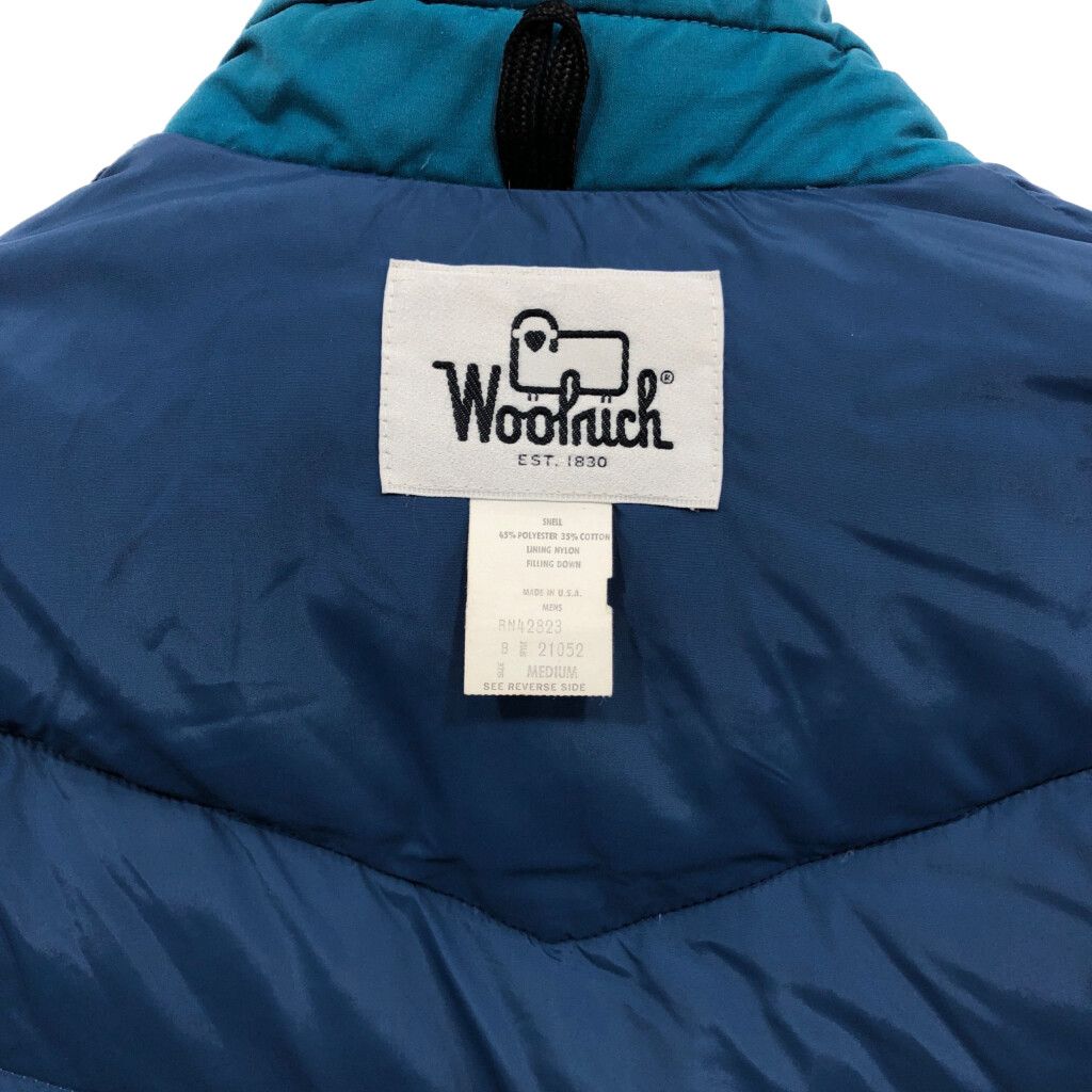 【美品】WOOLRICH ウールリッチ　ダウンベスト　紺タグ　M 70s Woolrichウールリッチ ダウンベスト 紺 - Sixpacjoe Web Shop