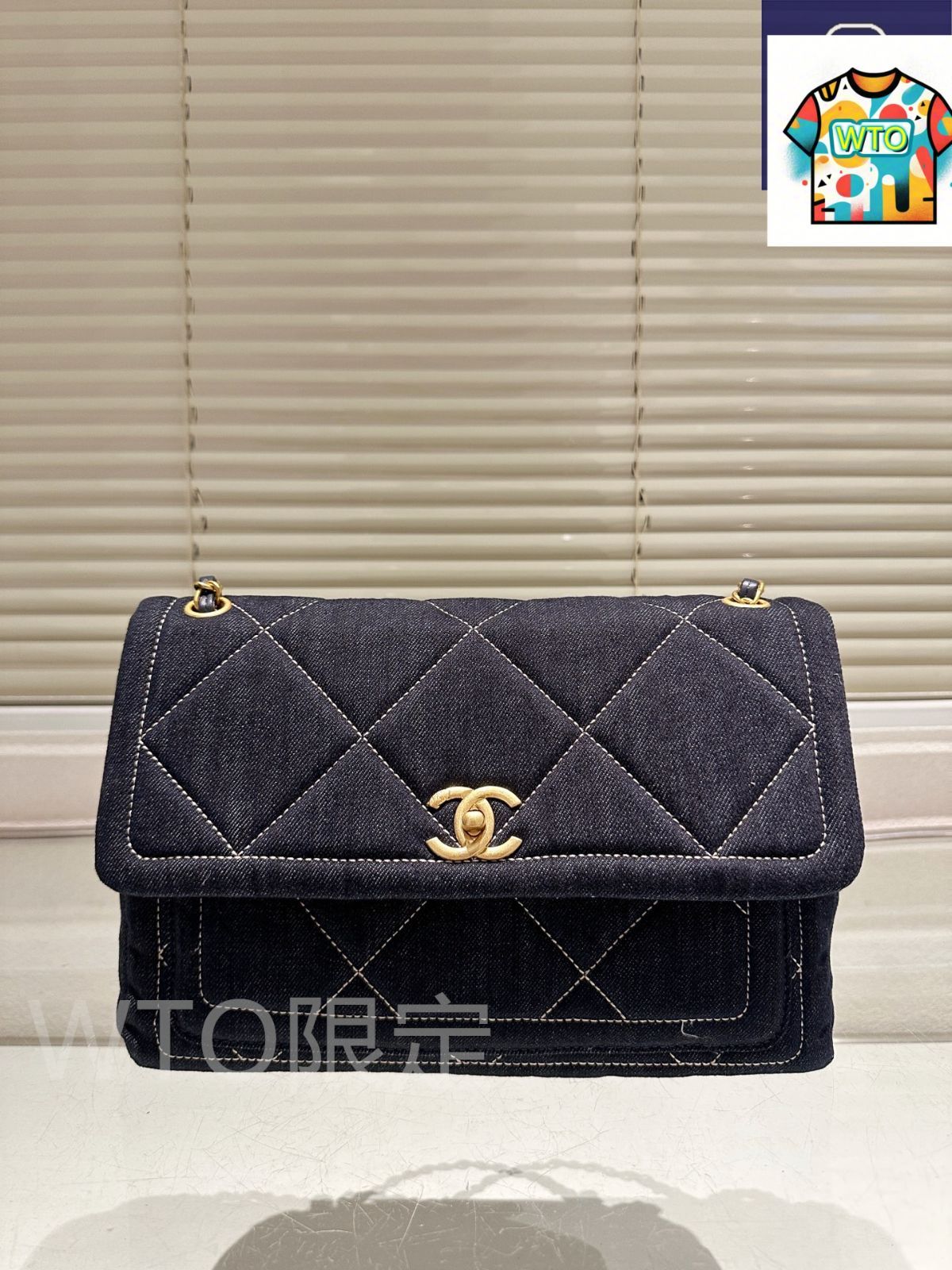 今日特価】Chanel シャネル デニム トートバッグ 菱格・ダブルC