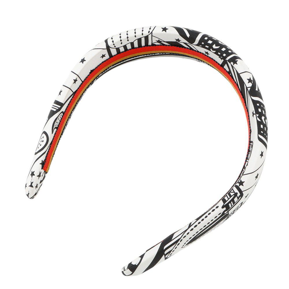 エルメス カチューシャ ジナ ジグザグ シルク HERMES ヘアアクセサリー