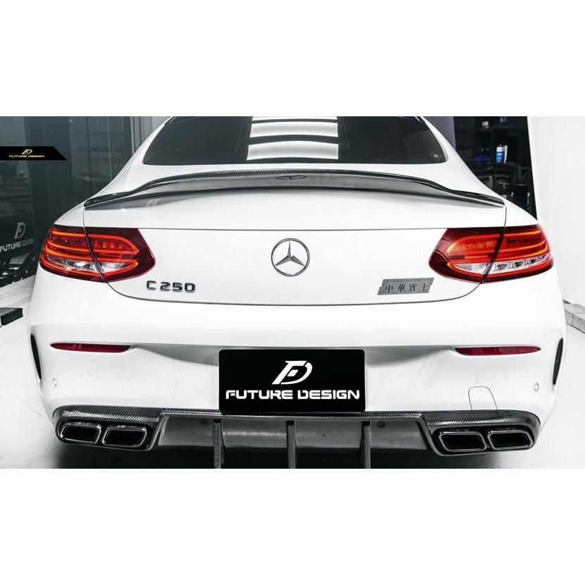 BENZ ベンツ Cクラス W205 C205 クーペ トランク用カーボン リアスポイラー AMG C200 C180 Coupe DryCarbon  PSM - メルカリ