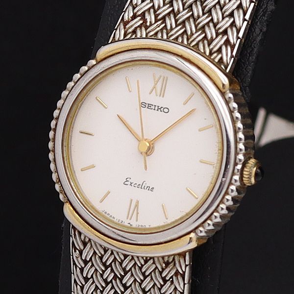 SEIKO エクセリーヌ 14K×SS 1221-5170 金 腕時計 Yahoo