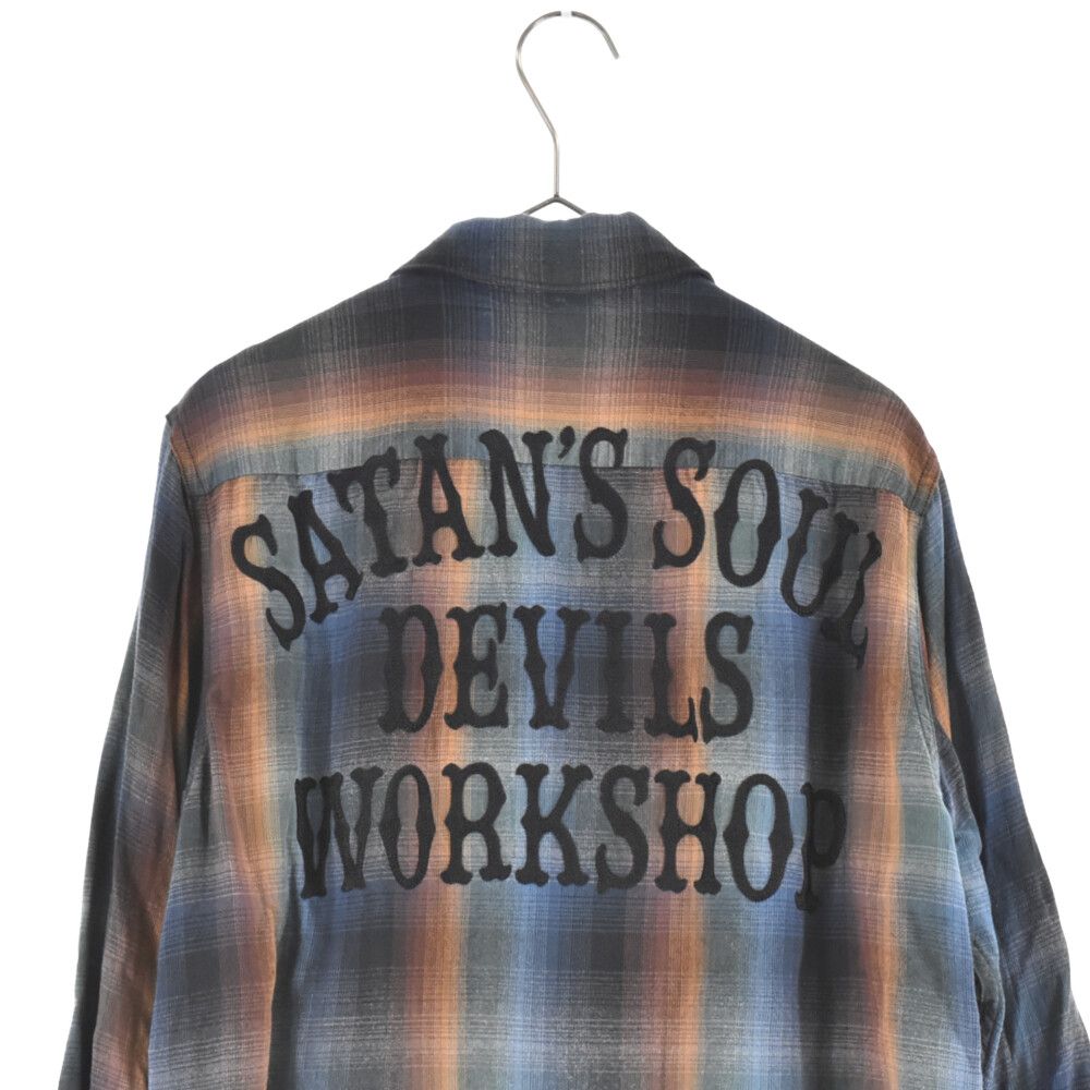WACKOMARIA ワコマリア オンブレチェックウールシャツ シャドー 黒 灰 WACKO MARIA (ワコマリア) 22FW CHECK SHIRTS オンブレチェック