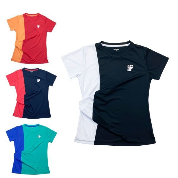 【最安値，品質保証】 レディースゲームシャツ RB391 ネイビー/ターコイズ/ベリーピンク/ブラック roche Tシャツ