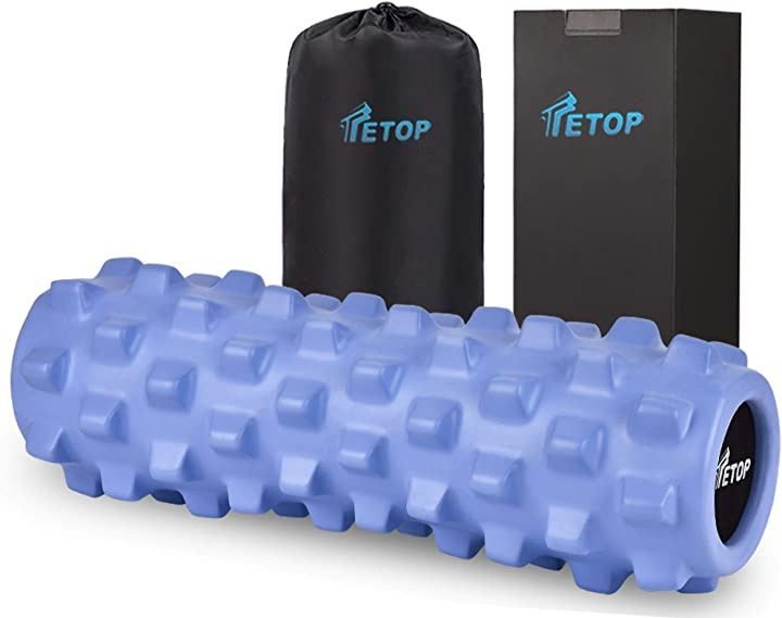TETOP（テートップ） 500KG耐荷重 体のラインに合わせる フォームローラー ストレッチローラー マッサージ ヨガポール エクササイズ トレーニング 軽い 40x12～13CM 600g 日本語説明書付き( ライト