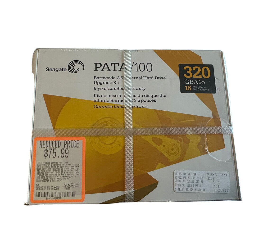 Seagate Barracude 3.5 内蔵ハード ドライブ 320 GB PATA|100 ボックス付き