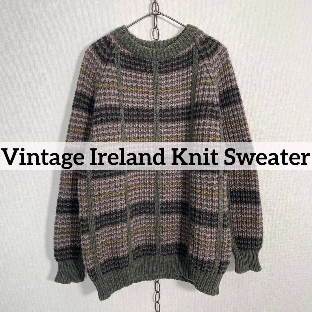 Ireland 80s アイルランド製 80sヴィンテージ gaeltarra ニットセーター ローゲージ XL程度