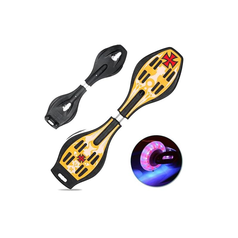 AISFA スケートボード 子供 ブレイブボード スケボー 子供 スケートボード キッズ スケートボード 子供 キッズ用 エスボード子供用 ブレードボード 子供用 ブレイブボード 子供用 ブレボー 外遊び おもちゃ 光るタイヤ ギフト女の子 男の子 誕生日 プ