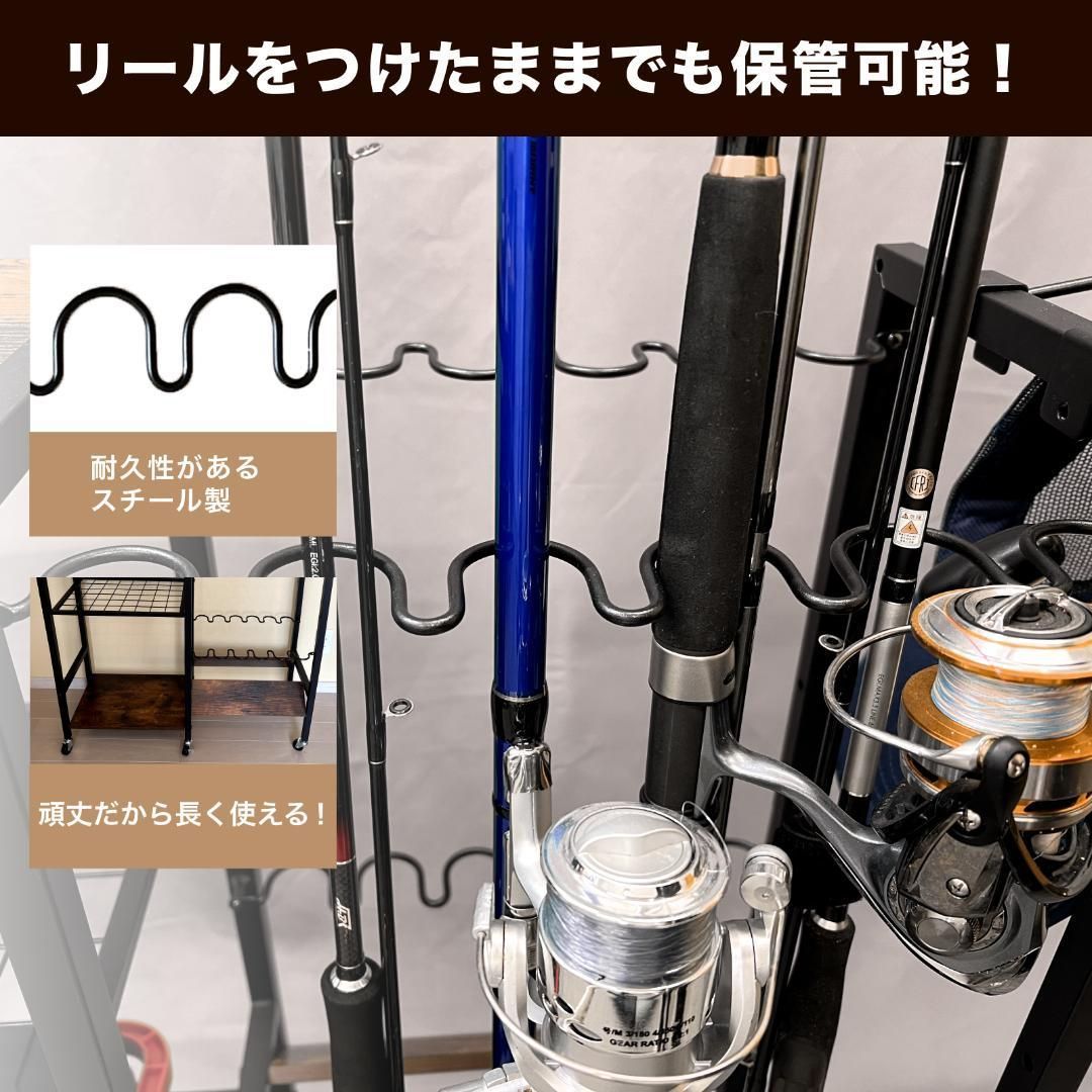 ロッドスタンド 釣竿立て 釣り道具 整理 ロッドラック ロッド