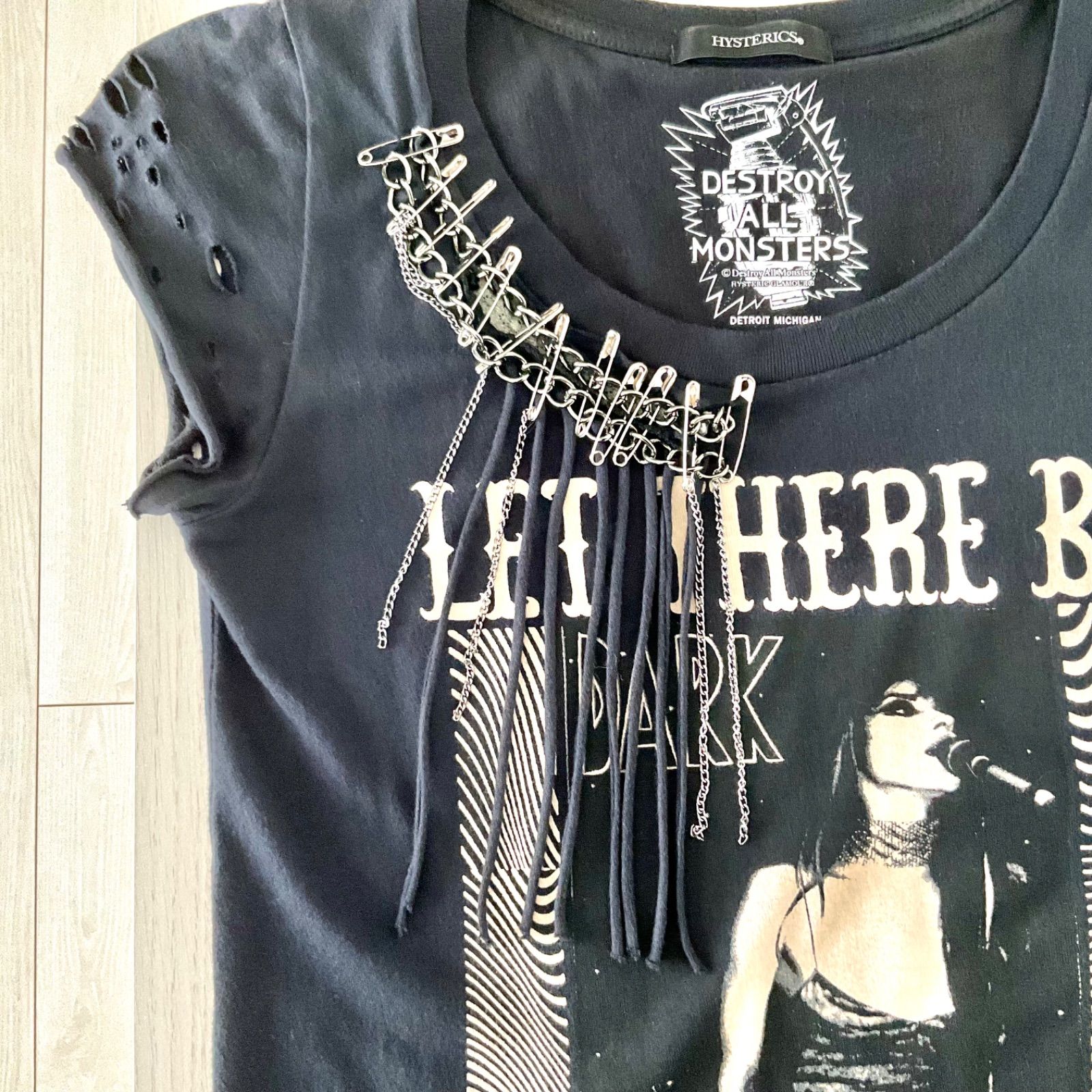 美品]HYSTERIC GLAMOUR カットソー ブラック フリーサイズ