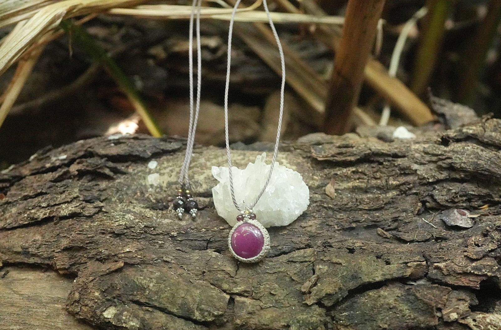 ストア ピンクキャンディ☆ルビー マクラメネックレス 1560