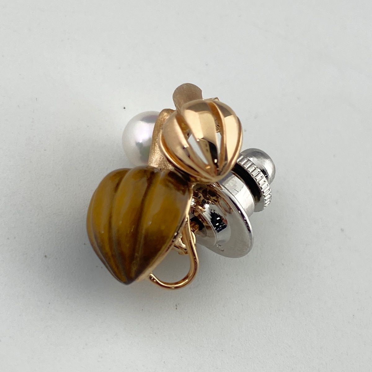 ミキモト MIKIMOTO パール デザインブローチ PG ピンクゴールド