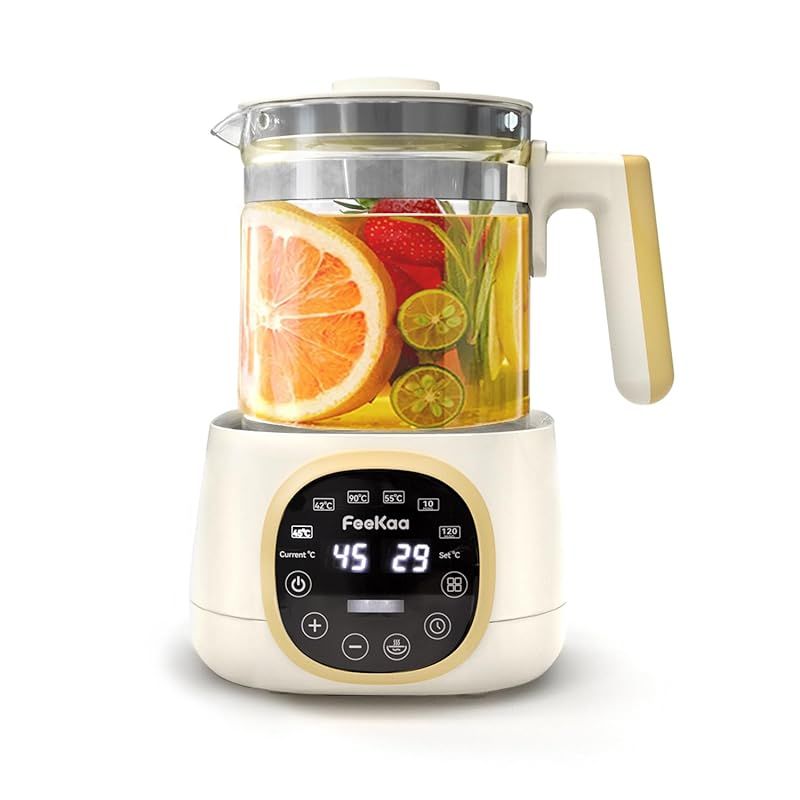 Feekaa 電気ケトル ガラス ケトル温度調節 ±1℃ 保温機能付き 予約 1.3L 湯沸かしケトル お茶 コーヒー 粉ミルク お湯 インスタントラーメン 電子ケトル 調乳ポット 耐熱ガラス 茶漉し 1