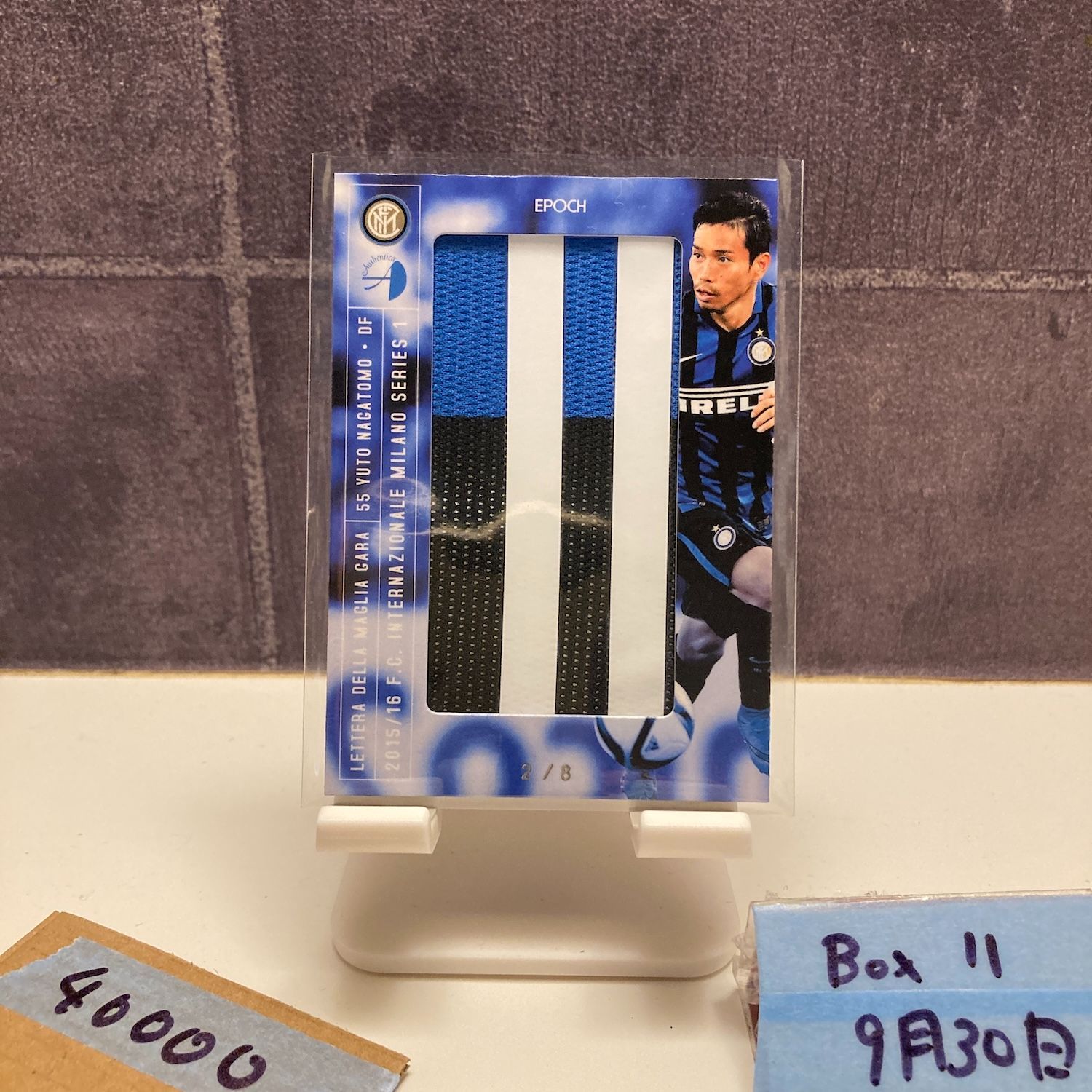 2015-16 Epoch F.C. Internazionale Milano Series 長友佑都 2 8 インテル ミラノ inter Match-Worn パッチ カード