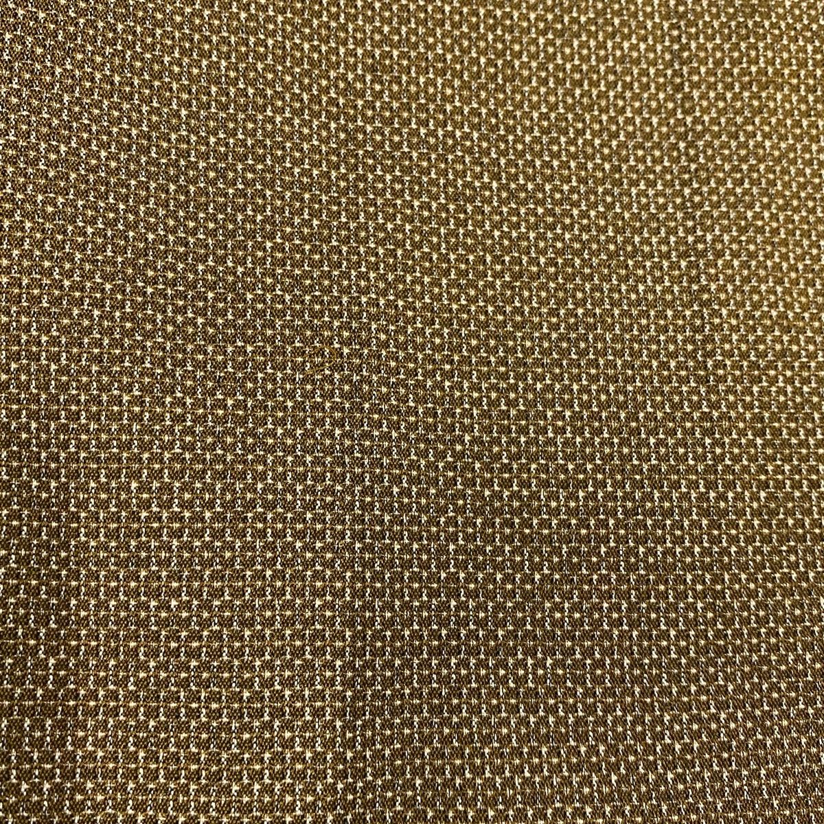 男着物 身丈145 cm 裄丈66 5 M 袷 アンサンブル 紬 幾何学模様 茶色 正絹 休日コーデ 着心地重視