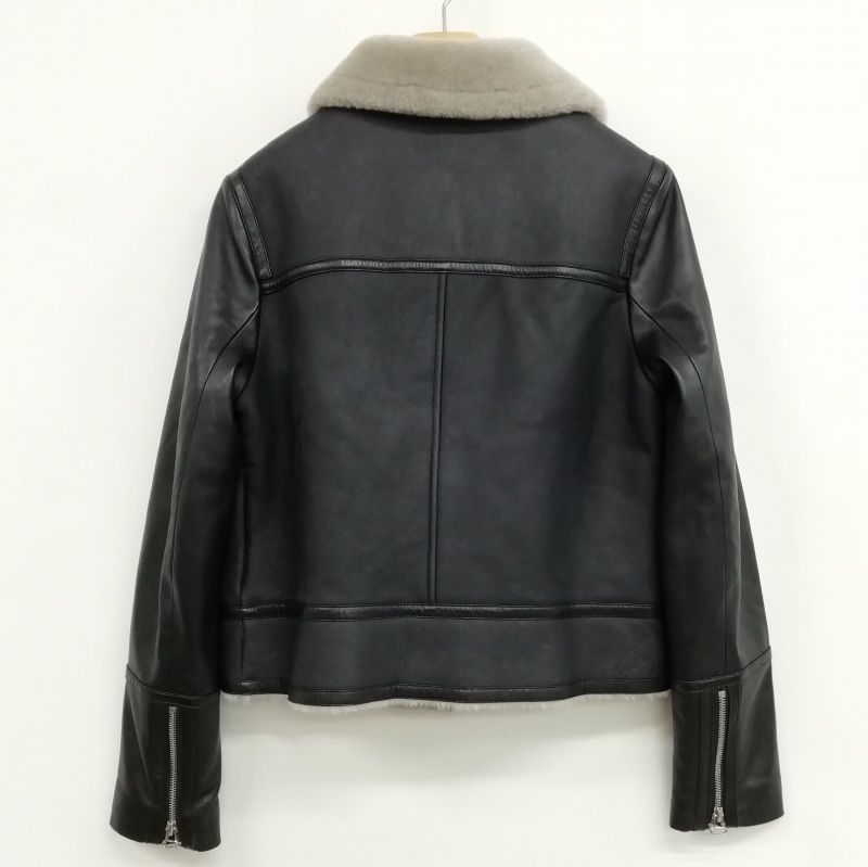 美品】DOMA ドーマ シングルライダースジャケット ラムレザー 本革 黒