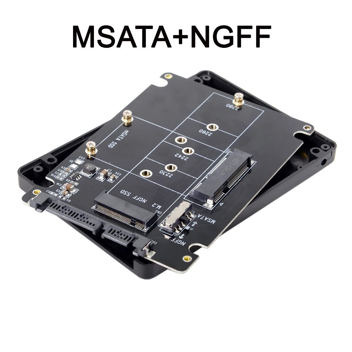 人気商品】B-Key & mSATA NGFF SSD to M.2 SATA 3.0 アダプター コンボ