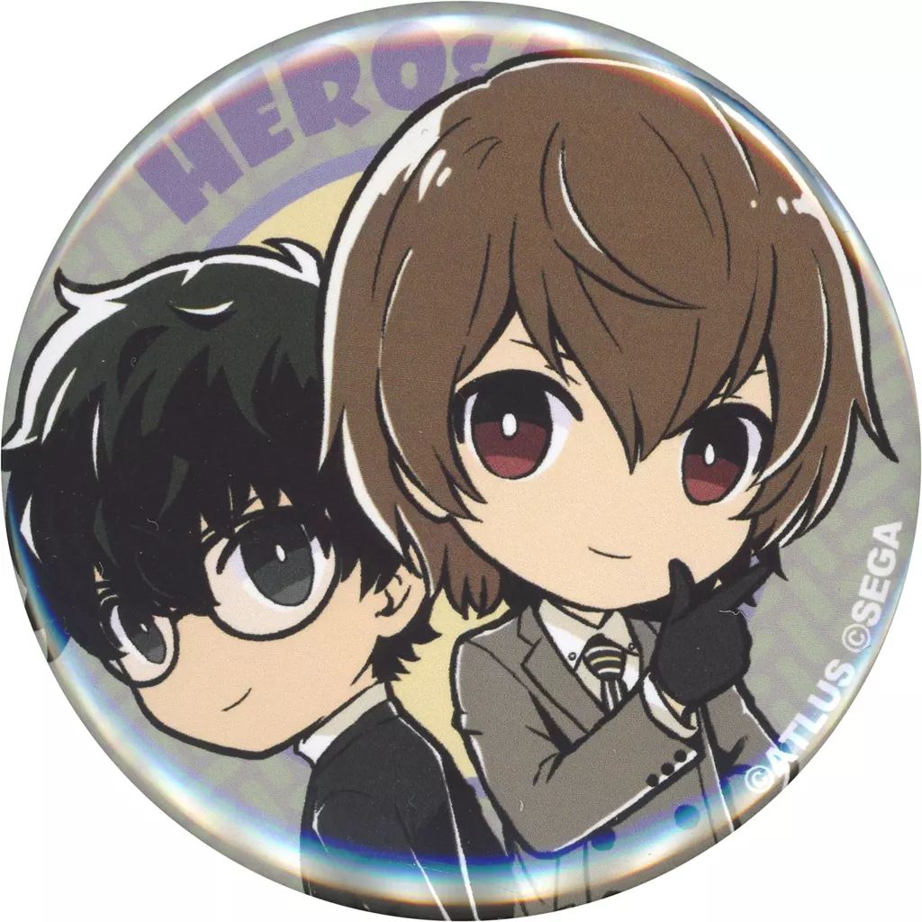 中古】バッジ・ピンズ [単品] 主人公＆明智吾郎 缶バッジ 「ペルソナ5