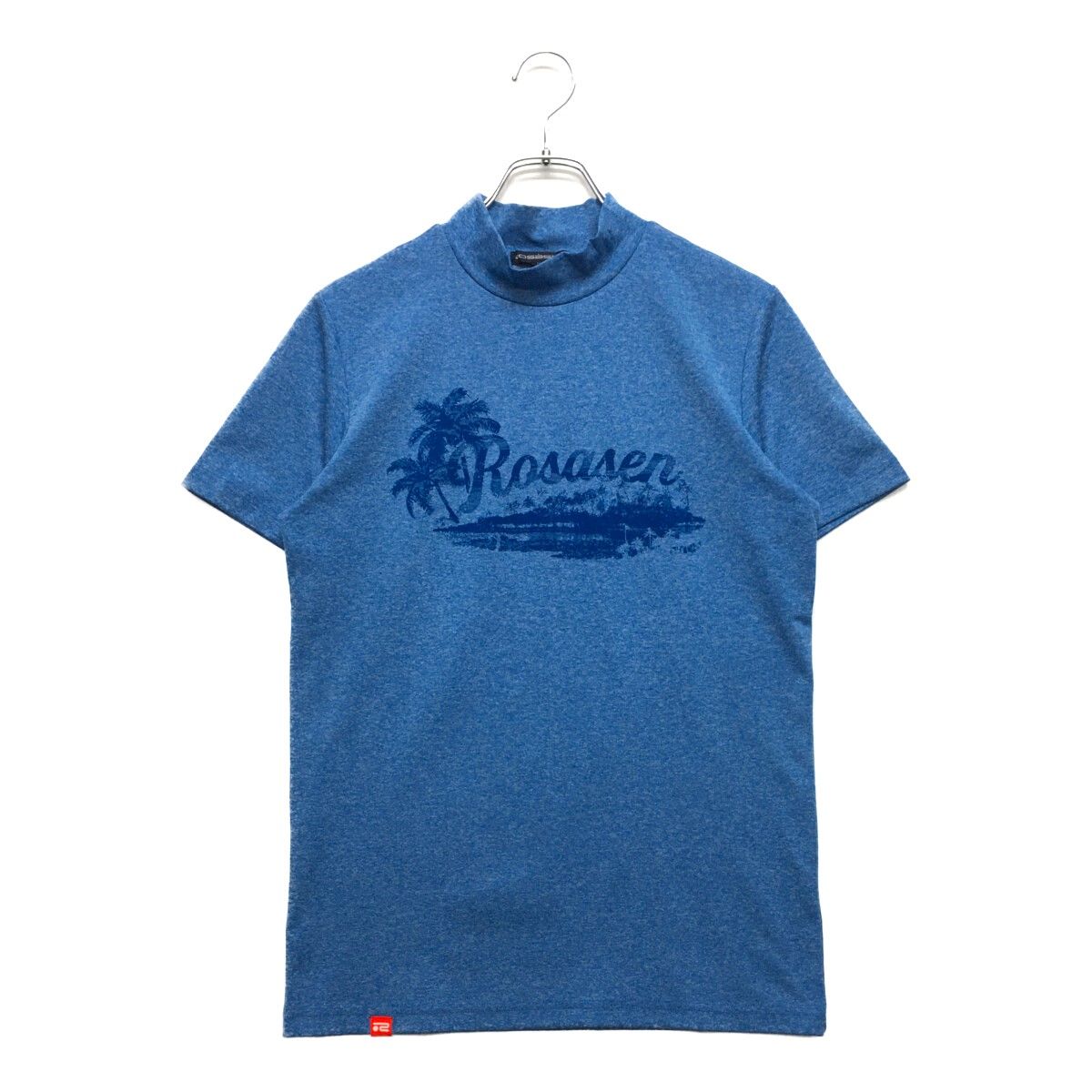 中古 メンズ ロサーセン ROSASEN 半袖シャツ M 青系 サックス モックネックカットソー