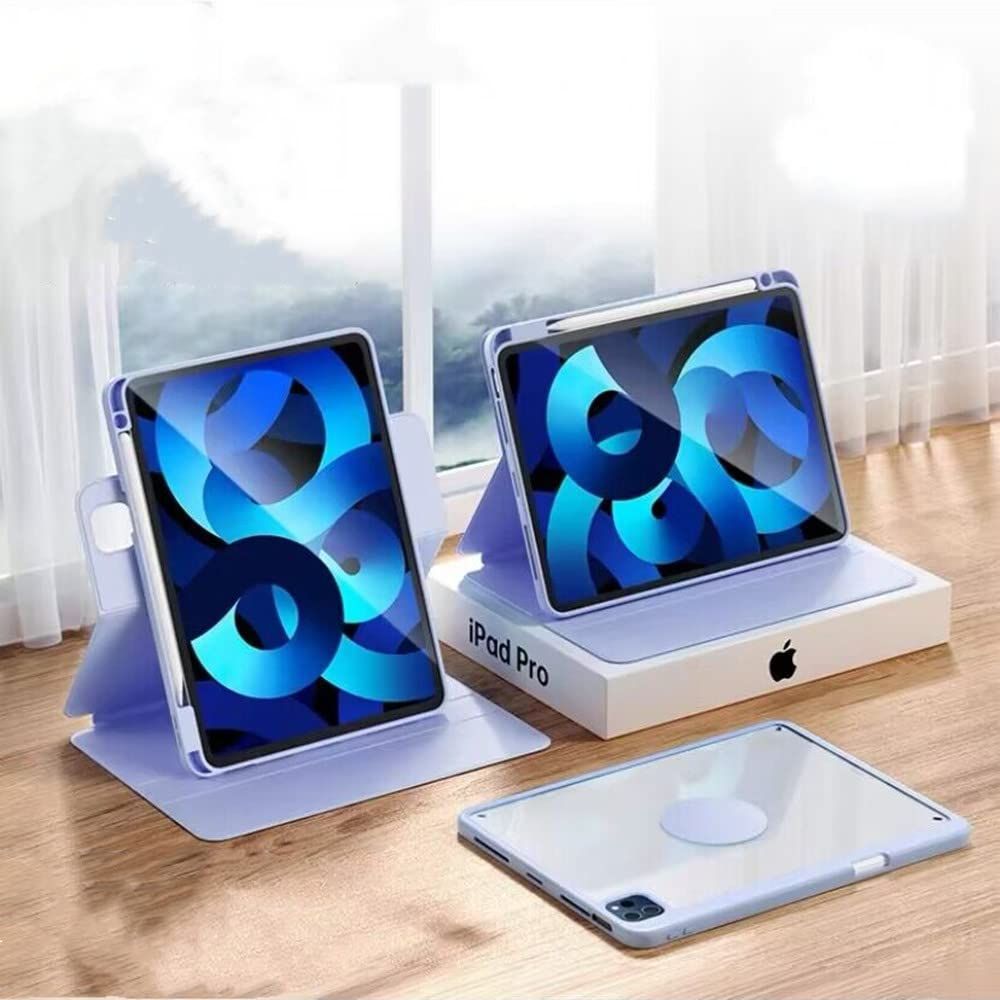 [Popular Item] 10.5 inch 10.5 10.2 Magnetic Cover, iPad, 360 Degree Rotation, Removable Back Cover, Detachable Magnetic Adsorption, 1 Clear in Case [Can Also Be Stored with Keyboard] 2 Clear Pro Air 3 Cover Generation Apple 7 8 Penc